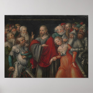 Póster Christ and the Adulteress