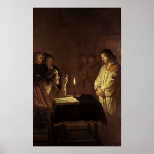 Póster Christ before the High Priest, 1617