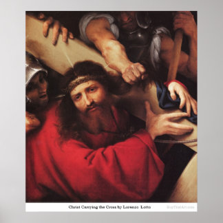Póster Christ Carrying the Cross by Lorenzo Lotto