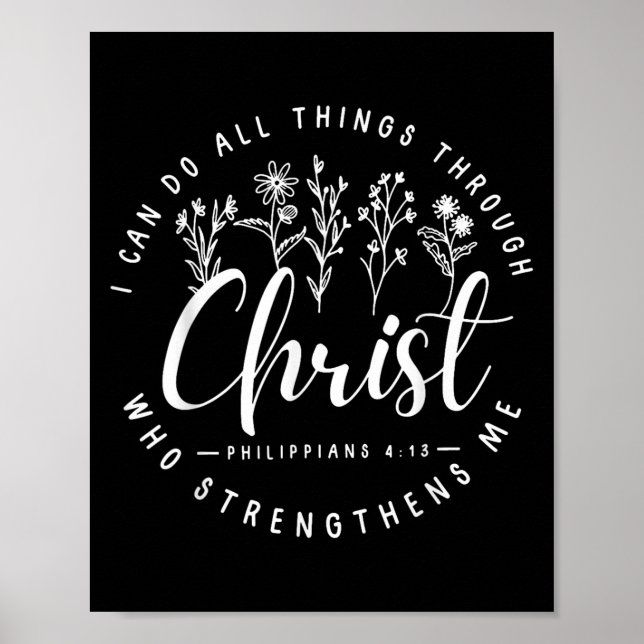 Póster Christ I Can Do All Things Through Who Strengthens (Frente)