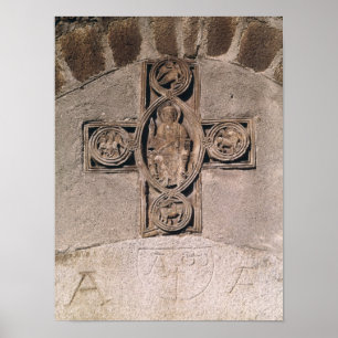 Póster Christ in majesty with symbols of the