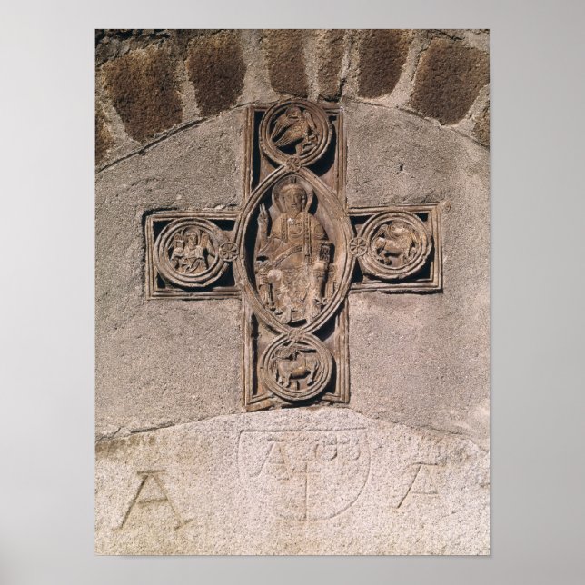 Póster Christ in majesty with symbols of the (Frente)