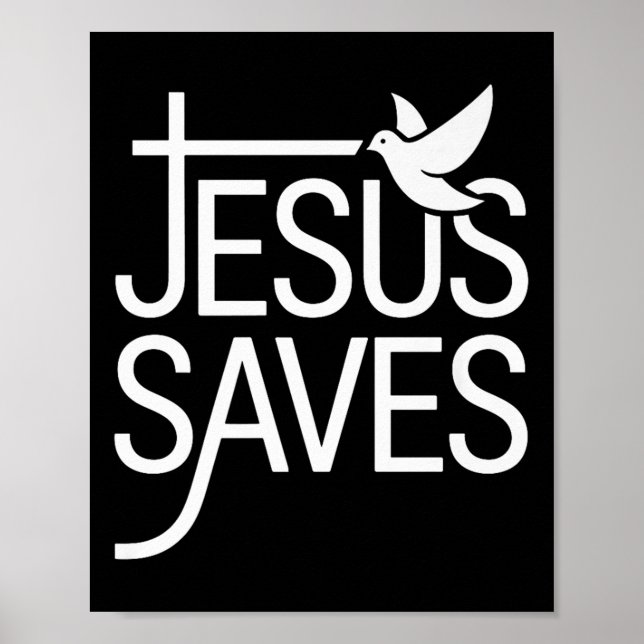 Póster Christan Jesus Saves Premium (Frente)