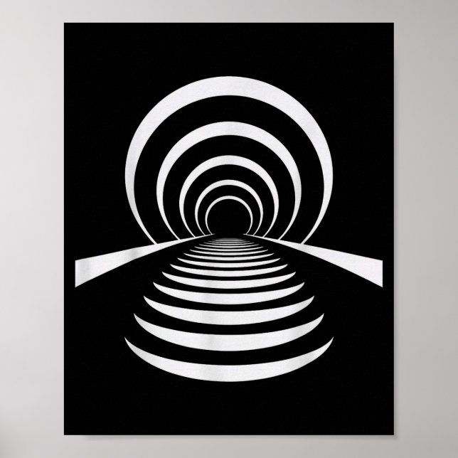 Póster Christian Afterlife Illusion Tunnel Retro Abstract (Frente)
