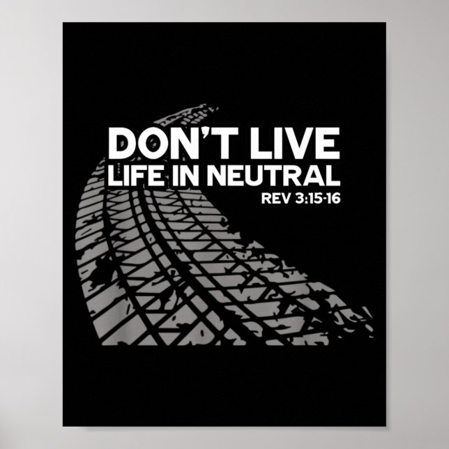 Póster Christian Car Enthusiast Pastor - Don't Live Life  (Frente)