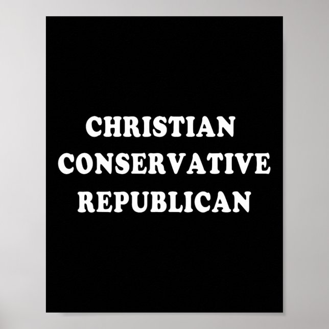 Póster Christian Conservative Republican  (Frente)