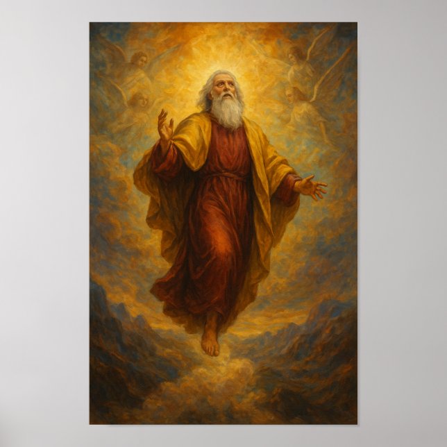 Póster Christian Enoch Rapture Hebrews 11:5 (Frente)
