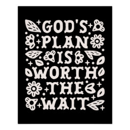 Póster Christian girl mental health quotes trust god plan