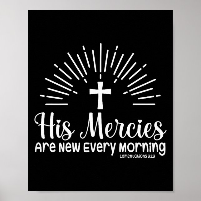 Póster Christian His Mercies Are New Every Morning Religi (Frente)
