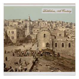 Póster Christian Home Decor Vintage Photo Holy Land