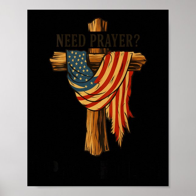 Póster Christian Jesus Tap Me On The Shoulder Cross Usa F (Frente)