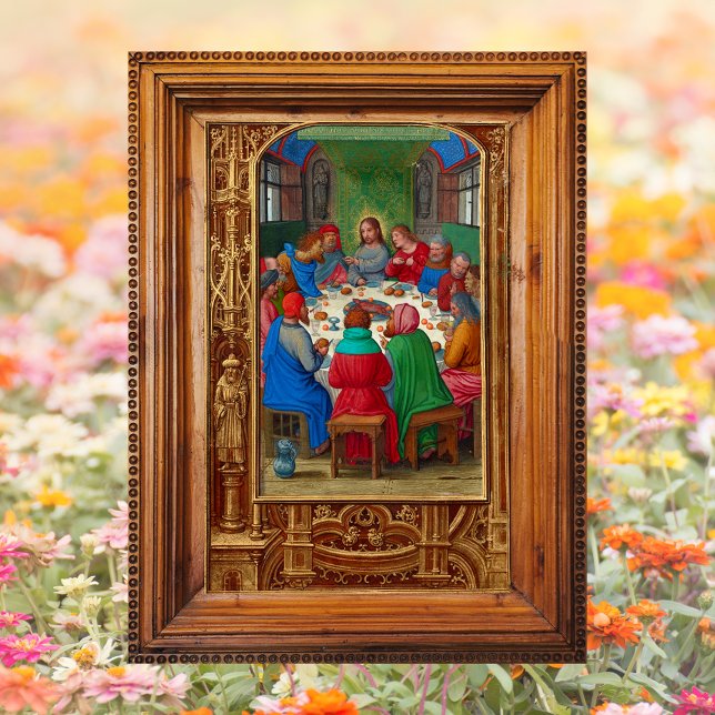 Póster Christian La Última Cena Jesús Semana Eucarísta (Religious Christian Catholic The Last Supper Jesus Christ Eucharist Holy Communion Easter Poster)
