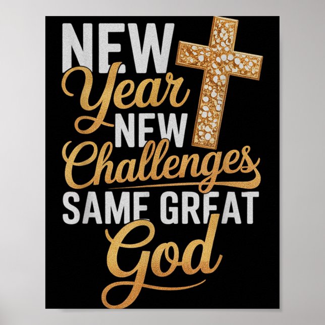 Póster Christian New Years 2026 Happy New Year Same Great (Frente)