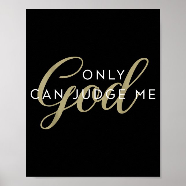 Póster Christian Religious Men And Women Only God Can Jud (Frente)