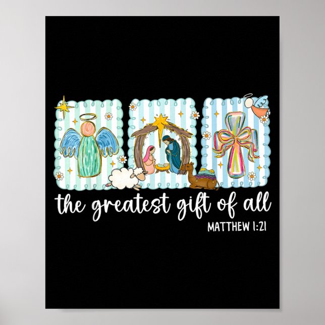 Póster Christian The Greatest Gift For All Christmas Nati (Frente)