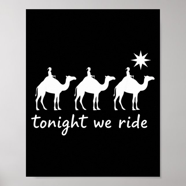 Póster Christian Tonight We Ride Three Wise Men Christmas (Frente)