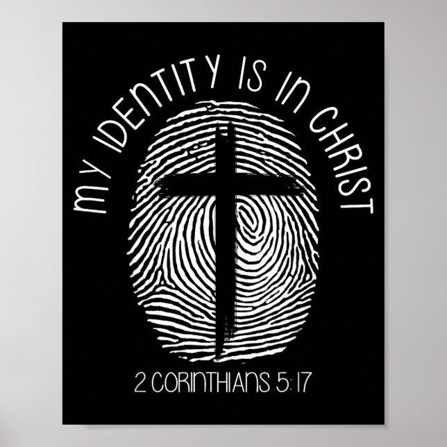 Póster Christians My Identity Is In Jesus Christ Bible Fa (Frente)