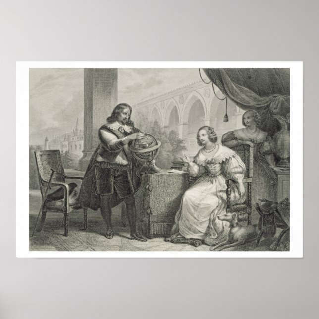 Póster Christina (1626-89) Reina de Suecia, de una serie (Frente)