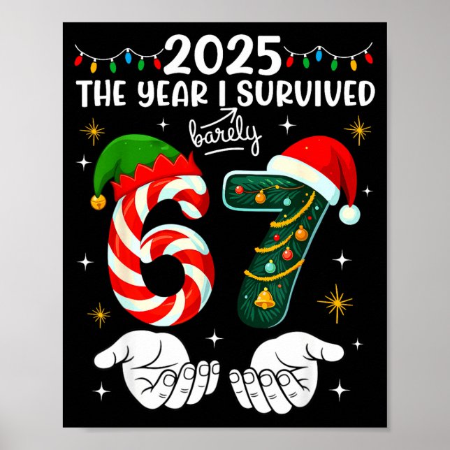 Póster Christmas 2025 The Year I Barely Survived Six Seve (Frente)