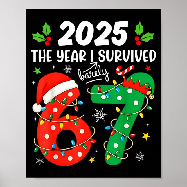 Póster Christmas 2025 The Year I Barely Survived Six Seve (Frente)