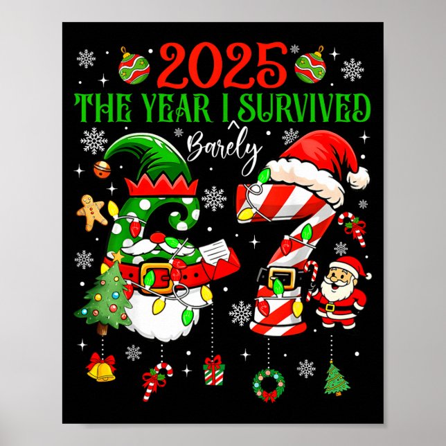 Póster Christmas 2025 The Year I Barely Survived Six Seve (Frente)