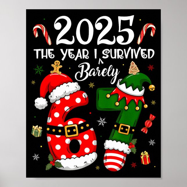 Póster Christmas 2025 The Year I Barely Survived Six Seve (Frente)