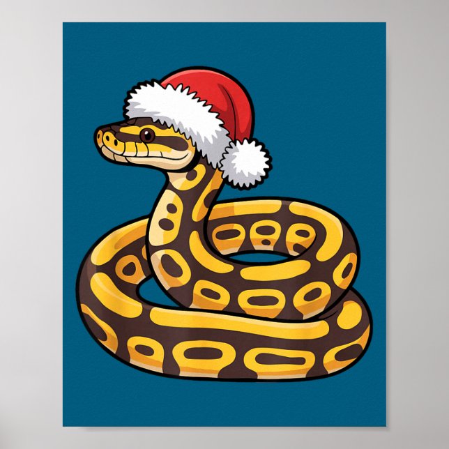 Póster Christmas Ball Python Ugly Xmas Sweater Snake Love (Frente)