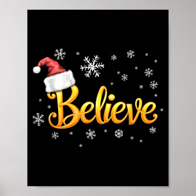 Póster Christmas Believe Santa Claus Believe Christmas  (Frente)