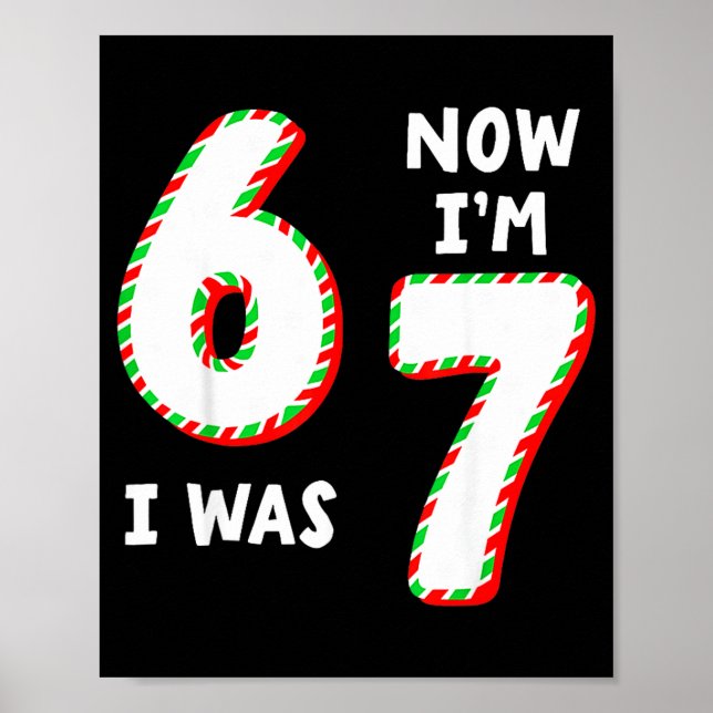 Póster Christmas Birthday 6 To 7 Age Upgrade Candy 67 Mem (Frente)