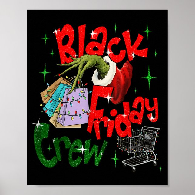Póster Christmas Black Shopng Family Funny Friday Shopng  (Frente)