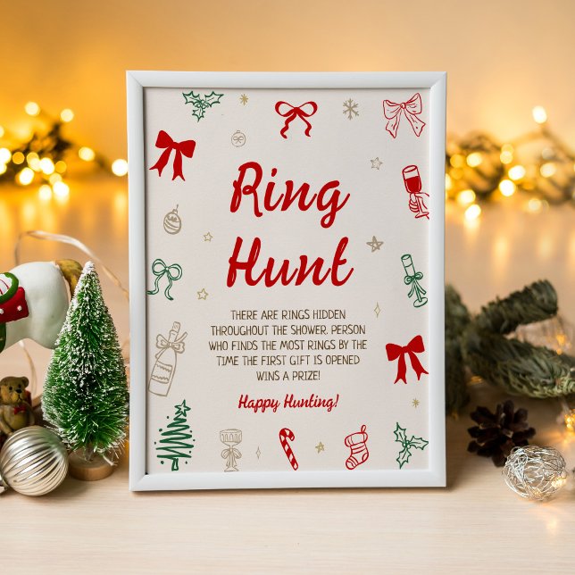 Póster Christmas Bridal Shower Ring Hunt Game (Subido por el creador)