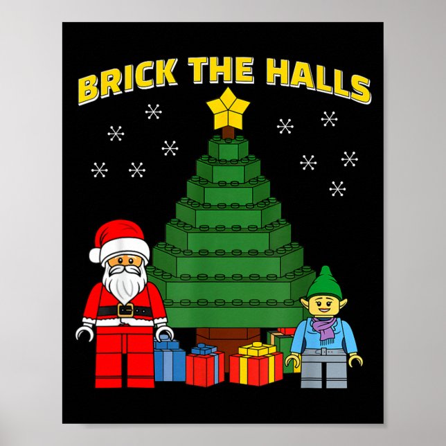 Póster Christmas Building Bricks Brick The Halls Block Bu (Frente)