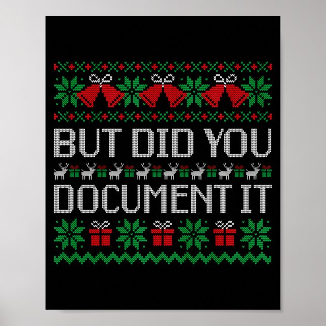 Póster Christmas But Did You Doent It Ugly Office Party S (Frente)