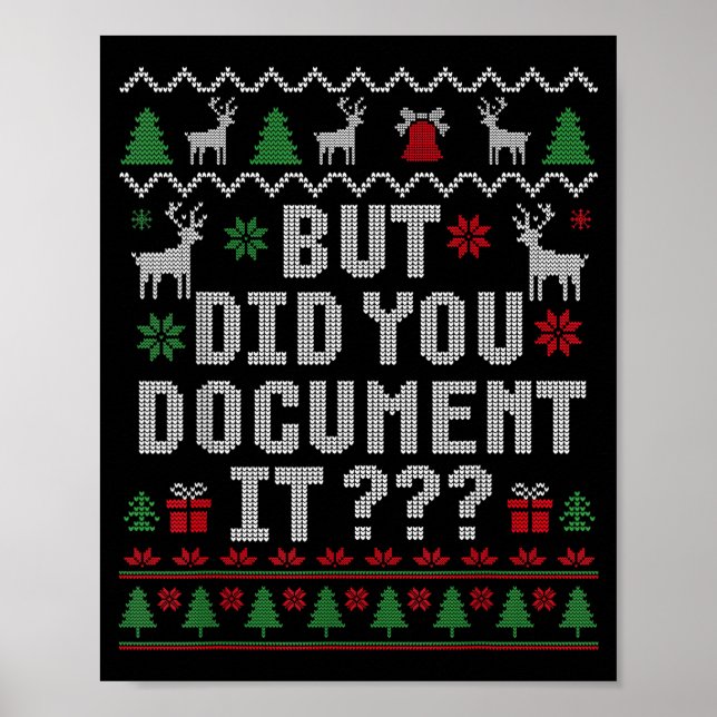 Póster Christmas But Did You Doent It Ugly Office Sweater (Frente)