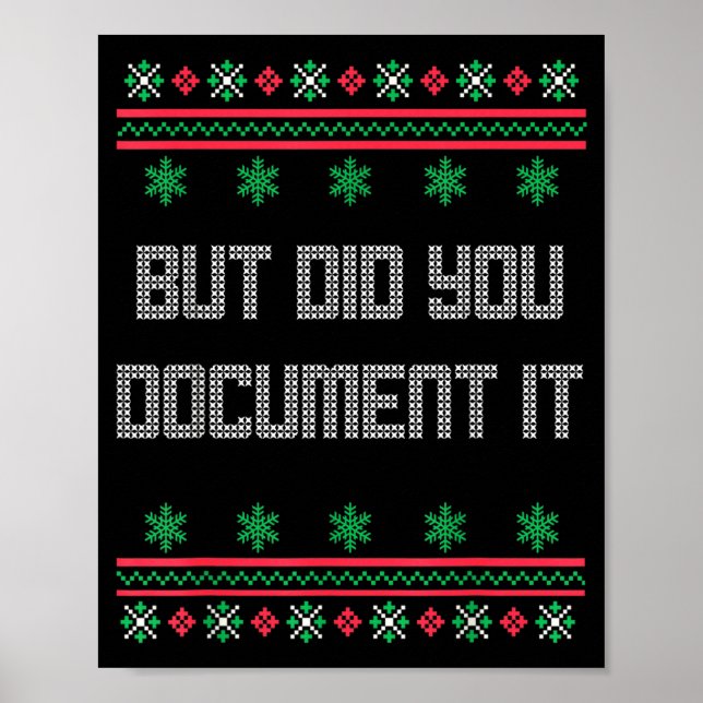 Póster Christmas But Did You Doent It Ugly Office Sweater (Frente)
