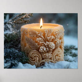 Póster Christmas Candle