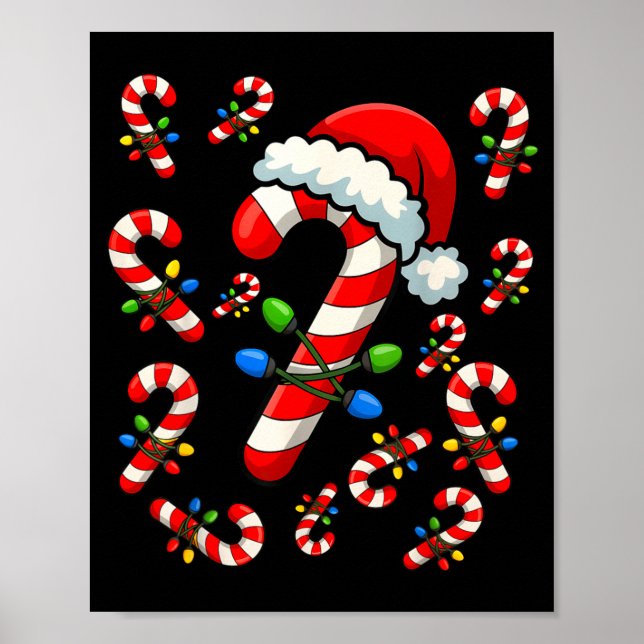 Póster Christmas Candy Cane Crew Xmas Holiday Family Matc (Frente)
