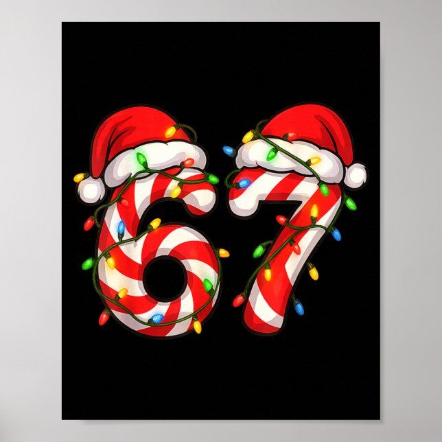 Póster Christmas Candy Cane Santa Xmas 67 Candy Youth Wom (Frente)