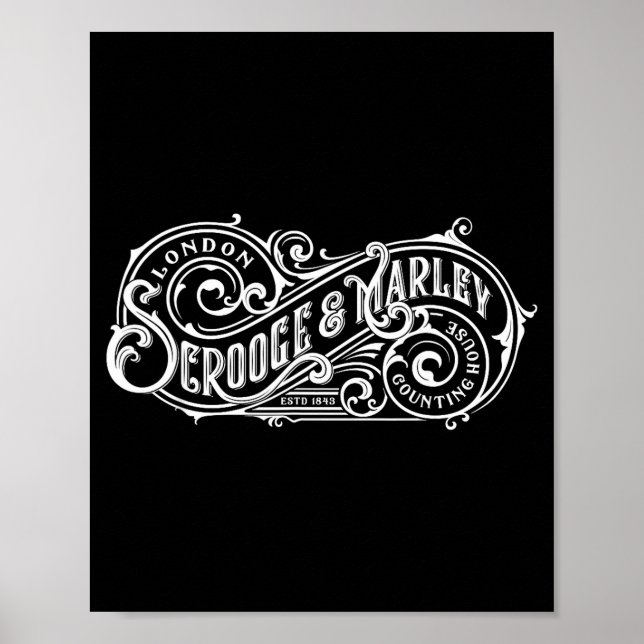 Póster Christmas Carol Scrooge And Marley Counting House  (Frente)