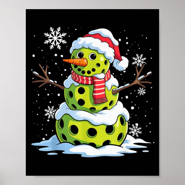 Póster Christmas Ckleball Snowman Christmas Women Men Kid (Frente)