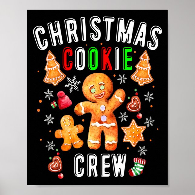 Póster Christmas Cookie Crew Baking Team New Xmas Bakers  (Frente)