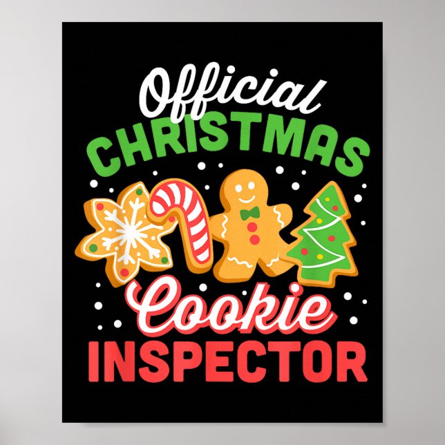 Póster Christmas Cookie Inspector Dad  (Frente)