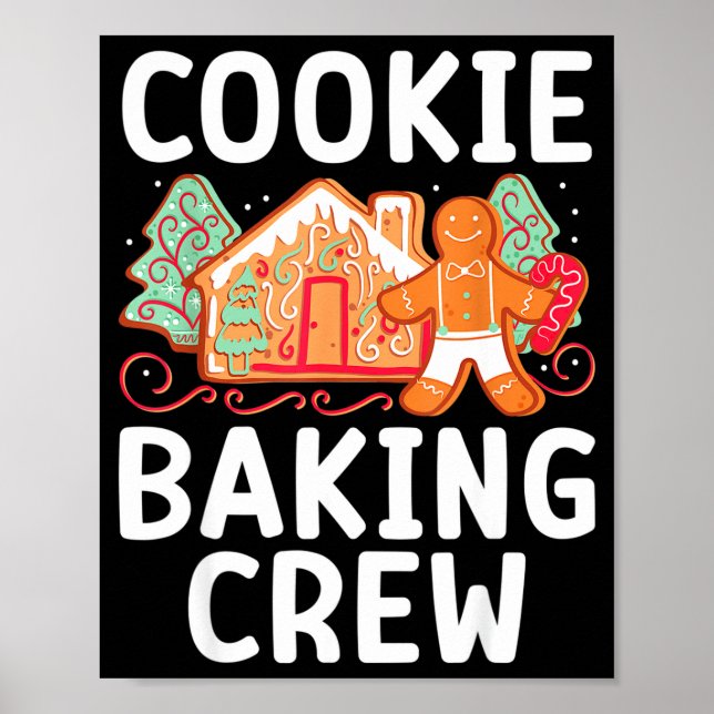Póster Christmas Cookie Taster Cookie Baking Crew Gingerb (Frente)