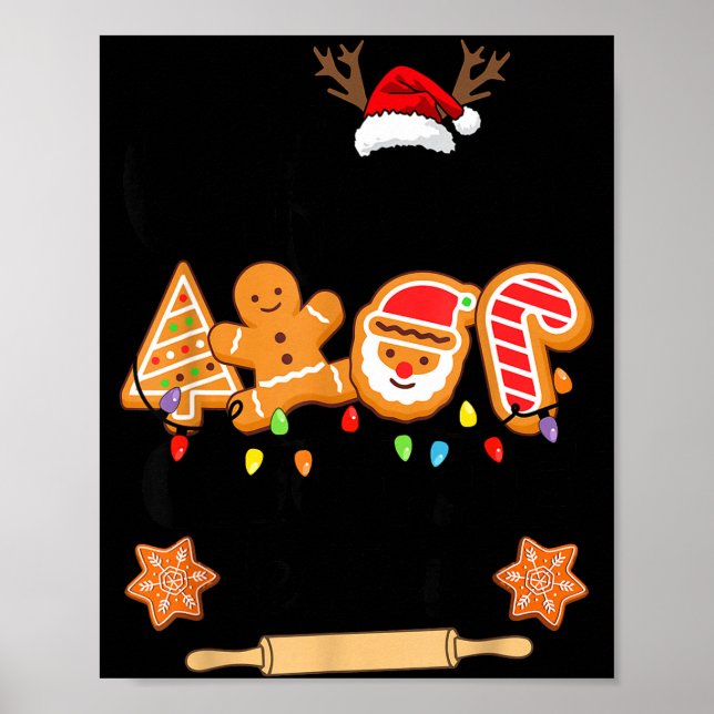 Póster Christmas Cookie Tester Family Baking Team Cookie  (Frente)
