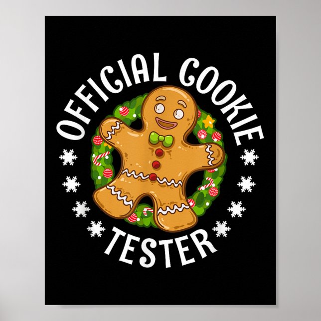 Póster Christmas Cookie Tester Men Women Kids Youth  (Frente)