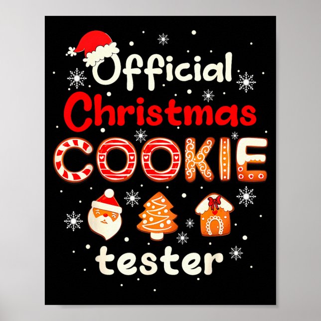 Póster Christmas Cookie Tester Taster Baking Crew Toddler (Frente)