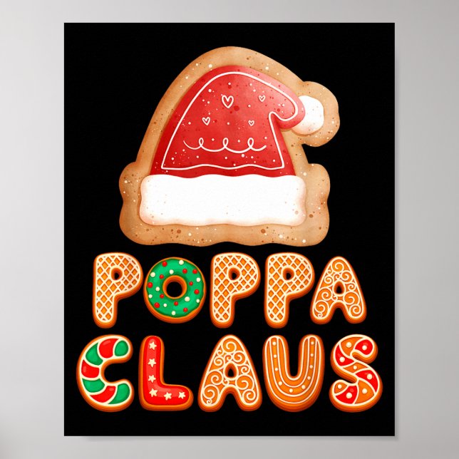 Póster Christmas Cookies Baking Ppa Claus Family Matching (Frente)