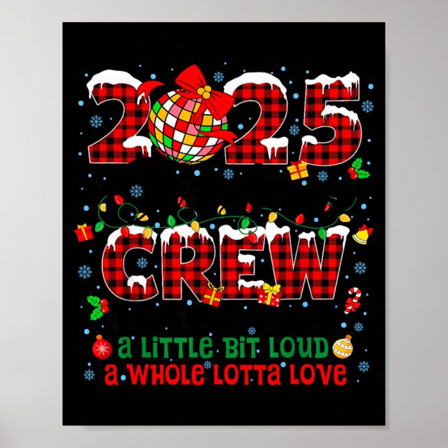 Póster Christmas Crew 2025 Family Christmas Matching Xmas (Frente)