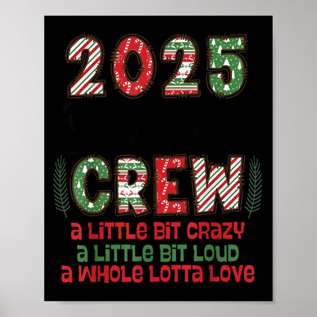 Póster Christmas Crew 2025 Family Christmas Matching Xmas (Frente)