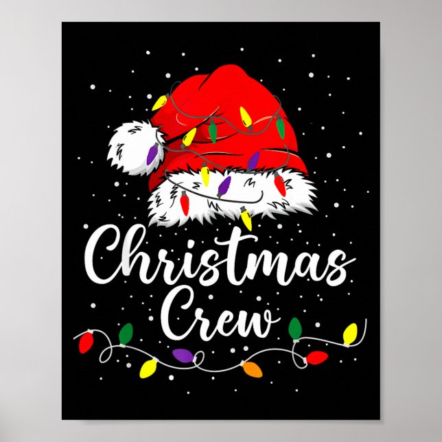 Póster Christmas Crew Family Group Matching Christmas Paj (Frente)